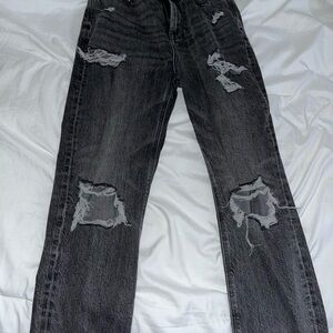 American Eagle Distressed Black Jeans